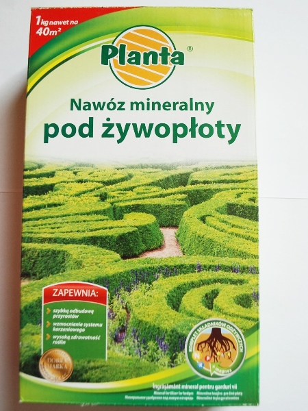 nawóz mineralny pod żywopłoty 1kg Planta nawóz mineralny pod żywopłoty 1kg Planta